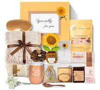 Uongeod Canastas de regalo para mujeres, regalos para mujeres recién nacidas, paquete de cuidado para mamá, cumpleaños, condolencias, dolor, girasol, pensando en ti, cesta