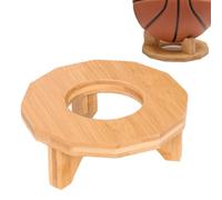 Uonguon Basketball Holder, Wooden Volleyball Rack, 5.91x5.91x2.36 Inches Decorative Basketball Display Stand, Bookshelf Organizer for Kids, Teen, Rooms, Garage, Living Room, Dorm, Court Decor