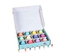 Uonguon Bolas de Baño con Juguetes para Niños,12 piezas de producto de bañera de platillo volante - set de bolas efervescentes para ducha | para Cumpleaños Vacaciones Viajes Hotel Hogar Lavabo