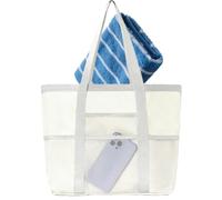 Uonguon Bolso Tote Playa | Deportiva Impermeable,Deportiva Grande Con Malla Plegable Para Chanclas, Natación Y Accesorios De Verano