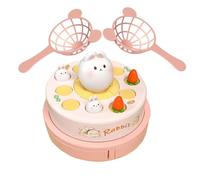 Uonguon Bounce and Catch Game, Musical Rabbit Toy, 7.28x7.28x4.92 Inches Interactive Learning Activity, Hand Eye Coordination Builder, Ideal for Birthday, Travel, Classroom Backyard Fun