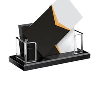 Uonguon Business Card Holder, Name Card Display Stand, 4.53x1.97x1.52 inches Clear Acrylic Storage Organizer for Trade Shows, Meetings, Job Fairs, Seminars, Events, Receptions, and Conferences
