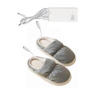 Uonguon Calentadores de pies eléctricos, Zapatillas con calefacción eléctrica, Botas calentadoras de pies USB, botas tipo zapatilla con calefacción para hombres y mujeres, regalos de invierno regalo