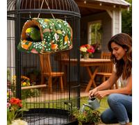 Uonguon Cama para Aves para Jaula - Cómoda Suave Casa Plegable,Hamaca Jaula Cama Cueva De Invierno para Aves,para Cacatúa, Loro, Canario, Conuro, Hámster, Conejito, Dormir, Descansar Y Cría En