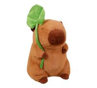 Uonguon Capybara Plush, Cute Capybara with Leaves Animal, 11.02 Inches Extensive Use, Soft Stuffed Toy, Adorable Cartoon Doll for Bedside, Sofa, Car, Fun Decor and Cuddle Buddy
