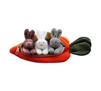 Uonguon Carrot Stuffed Bunny, Easter Plush Bag, Holiday Decoration, Soft Children’s Toy with Zipper, Cute Easter Gift 7.48x1.97x1.97 Inches for Home & Travel, Perfect for Kids