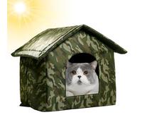 Uonguon Casa para Gatos al Aire Libre - Perrera para Perros de Estudio | Casa para Gatos Plegable para Interiores y Exteriores, Resistente a la Intemperie, para Invierno, Que Proporciona una casa
