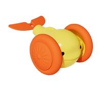 Uonguon Cat Automatic Moving Ball, Little Whale-Shaped Electric Cat Toy, Stimulating Rolling Ball, Rechargeable and Interactive, 2.95x1.57 Inches, Ideal for Indoor, Kittens, Green/Yellow