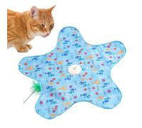 Uonguon Cat Toys Interactive, Star-Shaped Hunting Toy, 24.41x24.41x2.68 Inches Sturdy Chew Proof Three-Speed Game for Teething, Hunting, Mental Stimulation, Training, and Climbing