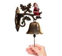Uonguon Christmas Bell Decorations, Farmhouse Holiday Welcome Bells for Entryway, 7.09x7.09 Inches Seasonal Christmas Decor to Porch, Garden, Home Kitchen, Yard, Indoor Wall, Door Display