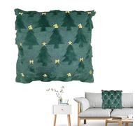 Uonguon Christmas Pillow Case - Festive Holiday Soft Plush Cushion Cover, Comfort Enhancing Decorative Function for Living Room Sofa Bedroom, Throw Pillow Cover, 18x18 Inch Red/Green