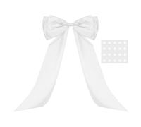 Uonguon Christmas Tree Bow Topper - Large Decorative Holiday Ribbon, Oversized Festive Accent, Elegant Seasonal Enhancement for Bedroom Home Dorm Hallway Decor, Christmas Ornament Bow, Red