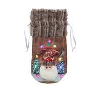 Uonguon Christmas Wine Bottle Cover, Holiday Decorative Wine Sleeve, Lighted Bottle Clothes Cover, Lighted Decorative Wine Sleeve, Creative Festival Wine Decoration for Presents and Home