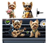 Uonguon Clip Ambientador Para Rejilla De Ventilación Del Automóvil | 2D Acrílico Forma De Perro Sólido,4 Piezas Clip Difusor Lindo Para Rejilla Del Coche - Para Oficina Cocina Interior Hogar Camión