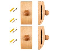 Uonguon Colgador de tapiz, clip de edredón de madera, 4 piezas de madera rústica para colgar en la pared y la pantalla, decoración estética para el hogar u oficina, tapices, colchas, pósters, 3,15 x