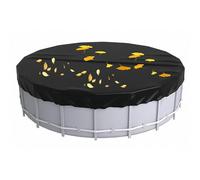 Uonguon Dog Pool Cover, Round Pet Pools Cover for Dogs Cats, Dustproof and Sunproof Trampoline Guard at Outdoor Garden, Balcony, Beach Deck, Yard, Park Use to Pets, Adults, Kids, Color Black