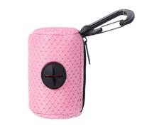 Uonguon Dog Poop Bag Dispenser, Mesh Lead Attachment, 2.73x.95 Inches Zipper Storage Pouch, Large Capacity Holder, Portable Waste Solution, Ideal for Dog Walking, Travel, or Outdoor Use