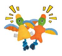 Uonguon Dog Squeak Toys, Bird Chew Squeaky Toy for Dogs, Soft Plush Animal with Rope Knot, Interactive Play for Small, Medium Large Breeds, Pet Supplies, 9.45x11.02x1.97 Inches