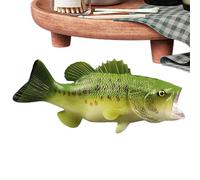 Uonguon Fake Fish, Realistic Simulated Bass Fish, 6.18x1.77x2.76 Inches Life Like Teaching Model Toy, Solid Floating Display for Water Tanks, Reefs, Ponds, Bowls, Home Decor, Carnival, Party Use