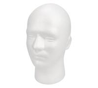 Uonguon Foam Wig Head Display, Male Head Model Stand, Portable Foam Display Head, Multi-Functional Hat and Wig Holder, Ideal Fashion Accessories for Salon Use and Personal Styling