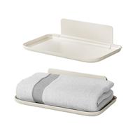 Uonguon Folding Wall Shelf, No Drill Fold Down Shelf Wall Mounted with Portable Panels and Sturdy Hinges, Compact Toilet Board, Ideal for Bathroom Living Room Laundry Garage Bedside Storage