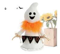 Uonguon Ghost Figurine, Halloween Ghost Plush Decor, 10.63x5.51 Inches Seasonal Cute Doll Ornament for Tabletop, Windowsill, Porch, Mantel, Haunted House, Shelf, Collectible Displays