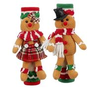 Uonguon Gingerbread Man Handle Covers, Kitchen Appliance Decor, Refrigerator Handle Cover, Holiday Handle Protectors, Festive Door Decor, Cute Christmas Accessories for Christmas Decorations