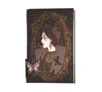 Uonguon Gothic Notebook, Style Colorful Pages, Illustration Handbook, Vintage Journal for Women, 256 Pages, School, Office Supplies, and Creative Writing Notepad, 7.09x5.04 Inches