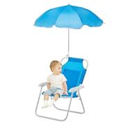Uonguon Kids Beach Chair, Portable Chair with Umbrella, Outdoor Furniture Reclining Seat, 18.5x14.57x11.81 Inches Sunshade for Lawn, Travel, Picnic, Garden, Trip, Fishing, Pool, Patio
