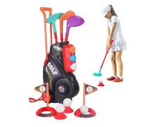 Uonguon Kids Golf Set, Toddler Golf Clubs, 10.04x5.91x15.35 Inches Lightweight Sports Toy with Carry Bag, Colorful Educational Play Tool, Golfing Game Kit, Ideal Outdoor Fun for Backyard Party