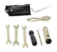 Uonguon Kit de herramientas de reparación de motocicletas, herramientas de mantenimiento de scooter, alicates, llave, enchufe de bujía para motos de nieve, juego completo de herramientas para scooter
