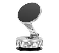 Uonguon Magnetic Car Phone Holder, Suction Cup Phone Mount, 2.36x3.39 Inches Dash Smartphone Bracket, 360 Degree Rotation, Vacuum Secure Grip for Automotive Interior, Gym, Desktop