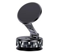 Uonguon Magnetic Car Phone Holder, Suction Cup Phone Mount, 2.36x3.39 Inches Dash Smartphone Bracket, 360 Degree Rotation, Vacuum Secure Grip for Automotive Interior, Gym, Desktop