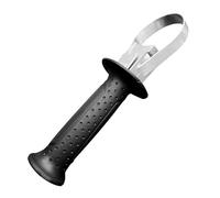 Uonguon Mango de taladro, 60-65 mm, lado hueco frontal, repuesto para herramientas, agarre auxiliar ergonómico con diseño antideslizante para perforar, triturar, perforar, resistente, negro