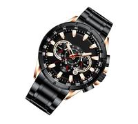 Uonguon Men's Watch, Chronograph Mechanical Timepiece, Classic and Elegant Design with Premium Materials, Sturdy Leather Band, Ideal for Professionals, Businesses, Teachers, and Workers