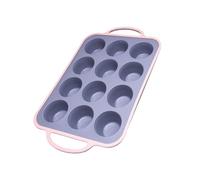 Uonguon Molde de silicona para magdalenas, bandeja reutilizable para 12 tazas, molde de silicona para hornear magdalenas, para pan, huevo, pastel de queso, tarta de queso, horno de cocina, freidora de