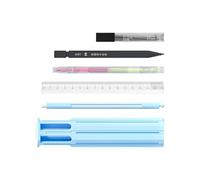 Uonguon Multifunctional Pencil Storage Box, Hexagon Pencil Organizer, Sturdy Pouch for School, Convenient Pen Bag for Home and Classroom, Practical Storage Box for Writing Tools for Kids, azul, Siehe