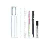 Uonguon Multifunctional Pencil Storage Box, Hexagon Pencil Organizer, Sturdy Pouch for School, Convenient Pen Bag for Home and Classroom, Practical Storage Box for Writing Tools for Kids, blanco