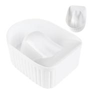 Uonguon Nail Soaking Bowl, Nails Polish Remover Bowl, 5.51x4.13x2.36 Inches Ergonomic Finger Grooves, Resistant Design, Dip Powder Manicure Bowls for Care Spa Use Home and Salon