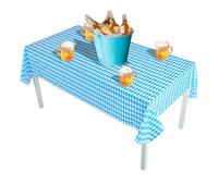 Uonguon Oktoberfest Tablecloth, Oktoberfest Tablecover, 107.87x52.76 Inches Waterproof Bavarian Flag Design, Lightweight Material, Table Cover for Birthday Gathering and Outdoor Use