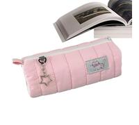 Uonguon Pen Organizer Case, Multifunctional Pencil Pouch, Stylish High Capacity Pencil Case, Portable and Sturdy Bag for Home and School,7.48x2.76x2.76 Inches, Pink, Yellow