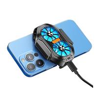 Uonguon Phone Cooler, Double Fan Cell Phones Cooler with Clip, 3.41x2.45x1.3 Inches High Efficiency Smartphone Heat Dissipation Tool for Watching Videos, Playing Games, Music Listening, Mobile Device