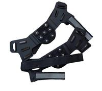 Uonguon Pinchos para zapatos, 7 púas ajustables antideslizantes - Tiras reflectantes, para trabajo al aire libre, invierno, desplazamientos, pesca, senderismo, escalada, montañismo