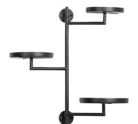 Uonguon Plant Shelf Indoor, 3-Tier Metal Windowsill Rack, Space-Saving Design, 180-Degree Rotating, Multifunctional Display For Balcony, Studio, Indoors Use Balconys Plants Shelfs,