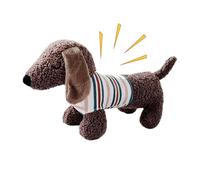 Uonguon Plush Squeaky Dog, Aggressive Chew Toys, Dachshund Shaped Play, Unique Design, Interactive Training Tool, Ideal for Strong Chewers, Sturdy Construction, 11.81x4.72x6.69 Inches