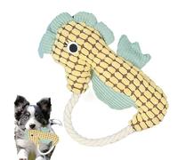 Uonguon Plush Squeaky Dog, Sea Animal Chewing, Interactive Cotton Rope Game, Pet Entertaining with Crinkle Paper, Sturdy and Soft, Ideal for Aggressive Chewers, Playtime Fun,
