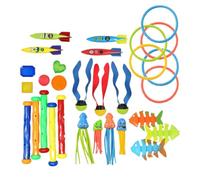 Uonguon Pool Dive Toys, Underwater Training Game Set, 13.78x9.84x3.15 inch Colorful Diving Toy Set for Multiplayer Fun, Backyard, Family Poolside Activitivities, Swim Lessons