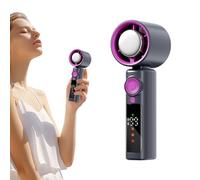 Uonguon Portable Cooling Fan, Rechargeable Turbine Handheld Fan, 6.22x2.72x2.36 inches Foldable Design with 1-199 Speed Settings, 4000mAh Battery for Beach, Workplace, Hiking, Dorm, Patio