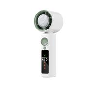 Uonguon Portable Cooling Fan, Rechargeable Turbine Handheld Fan, 6.22x2.72x2.36 inches Foldable Design with 1-199 Speed Settings, 4000mAh Battery for Beach, Workplace, Hiking, Dorm, Patio