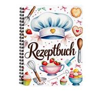 Uonguon Recipe Book, Family Recipe Cookbook, 8.27x5.83 Inches Hardcover Kitchen Organizer, Blank Notebook for Recording Meals, Diet, Desserts, Dinners, Baking, Holiday, Office, Home Cooking